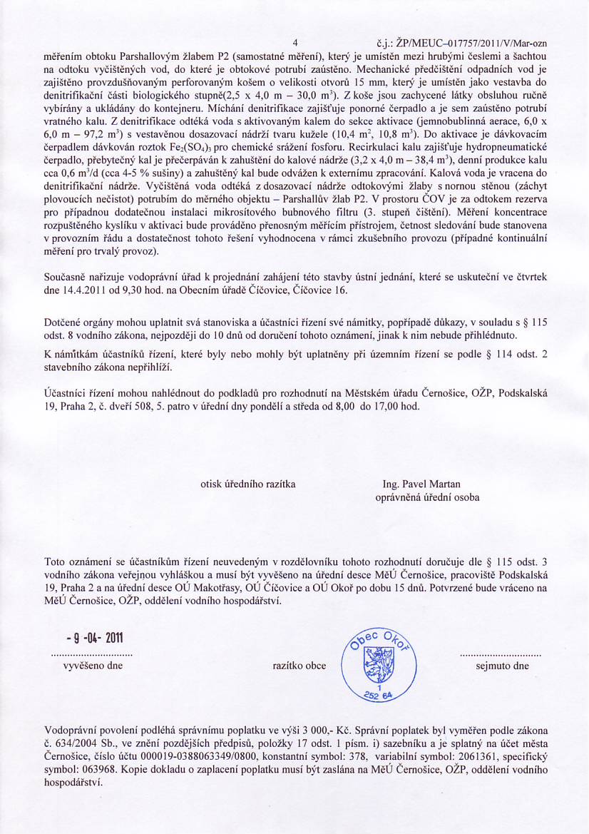 M erno?ice, vodn hospodstv - Oznmen 4/4