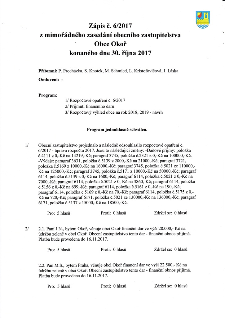 Zápis MZOZ č.6/2017 - 1/2 