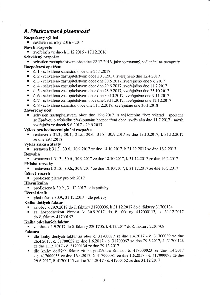 Zprva o vsledku pezkoumn hospodaen obce za rok 2017-3