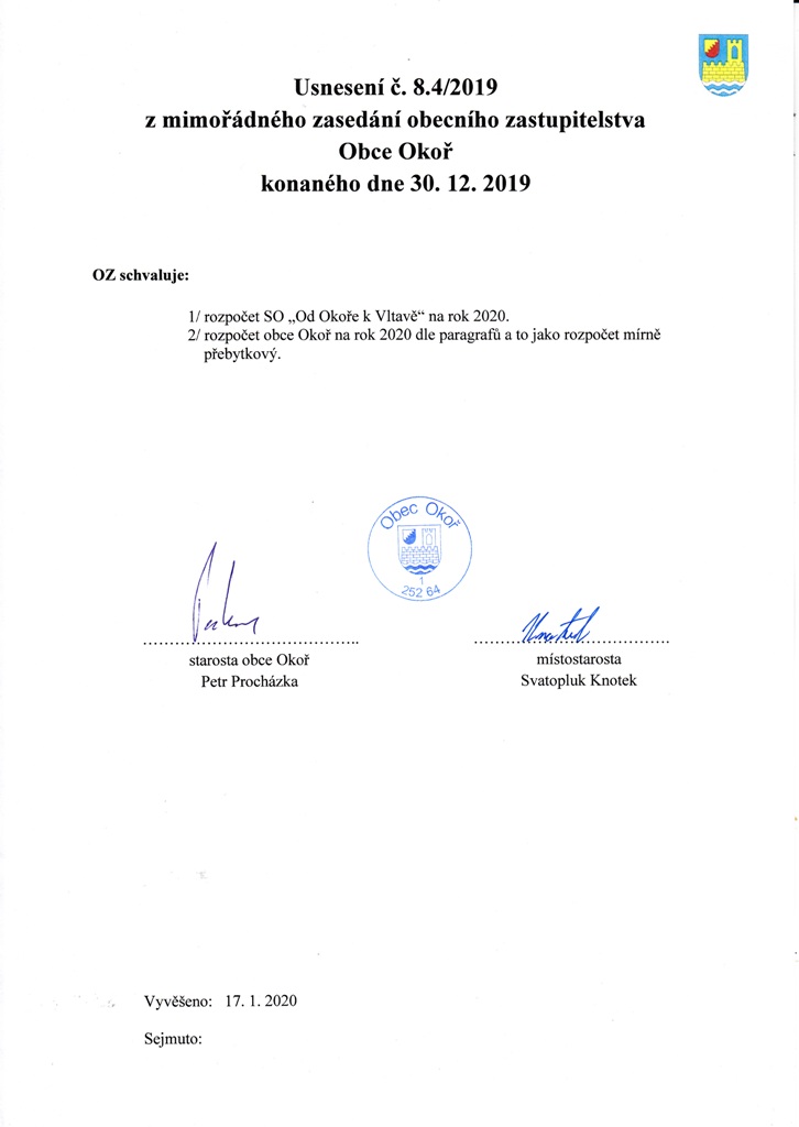 Usnesen MZOZ . 8.4/2019