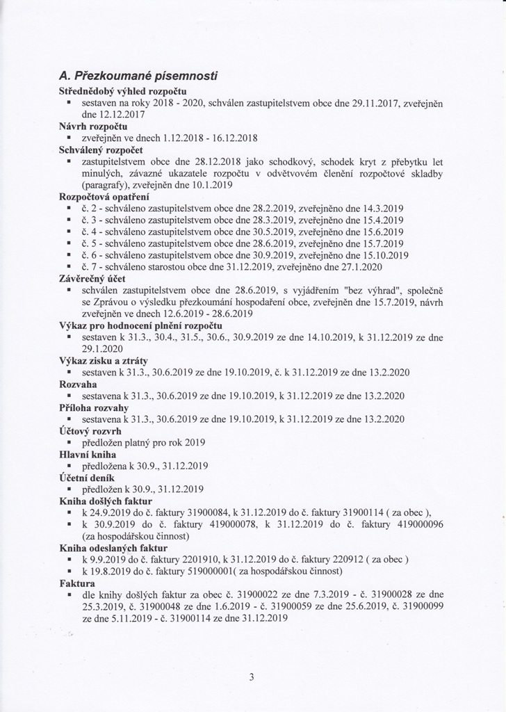 Zprva o vsledku pezkoumn hospodaen obce za rok 2019-3