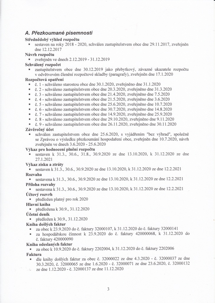 Zprva o vsledku pezkoumn hospodaen obce za rok 2019-3