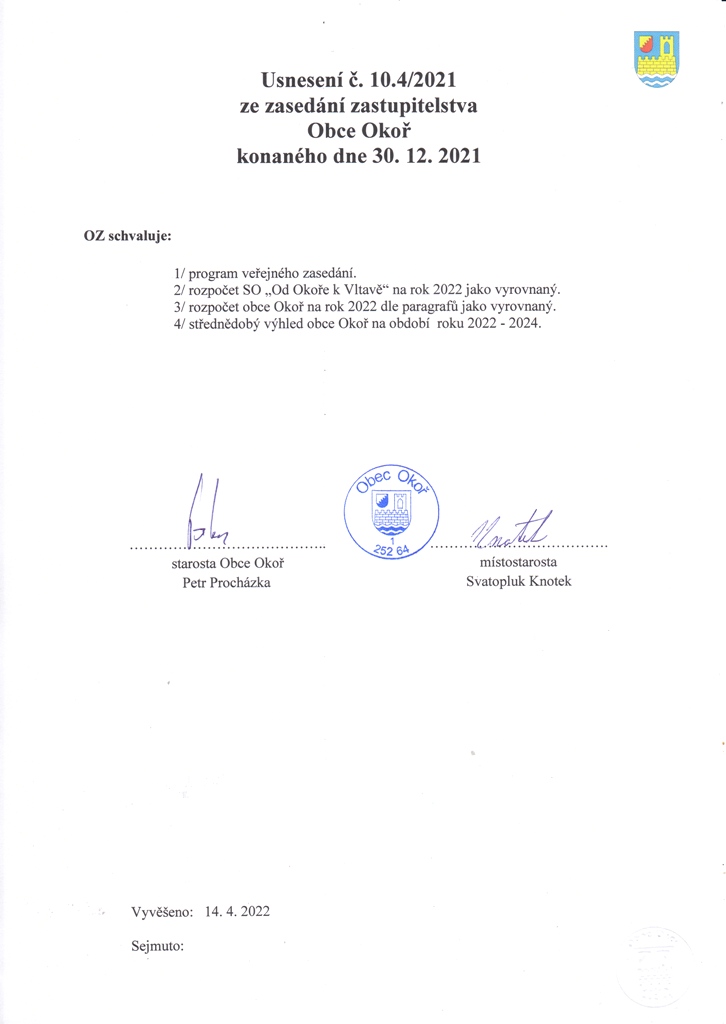 Usnesen OZ .10.4/2021
