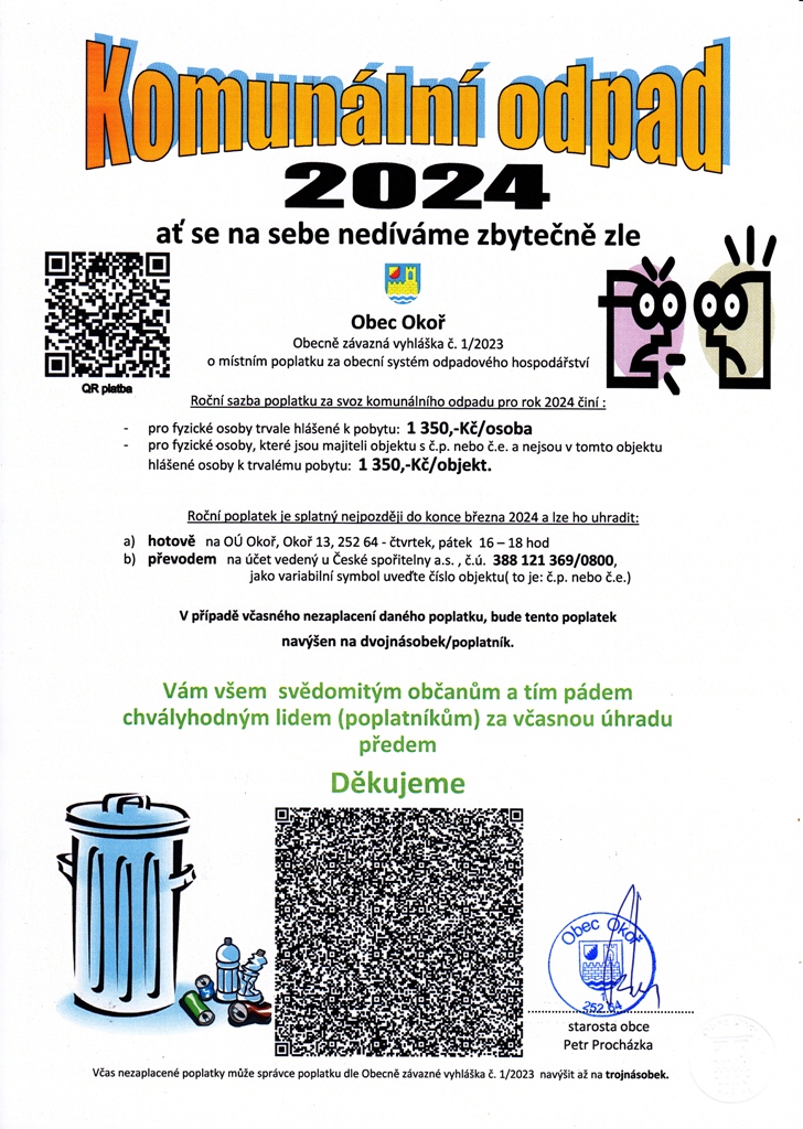 Komunální odpad 2024 - splatnost