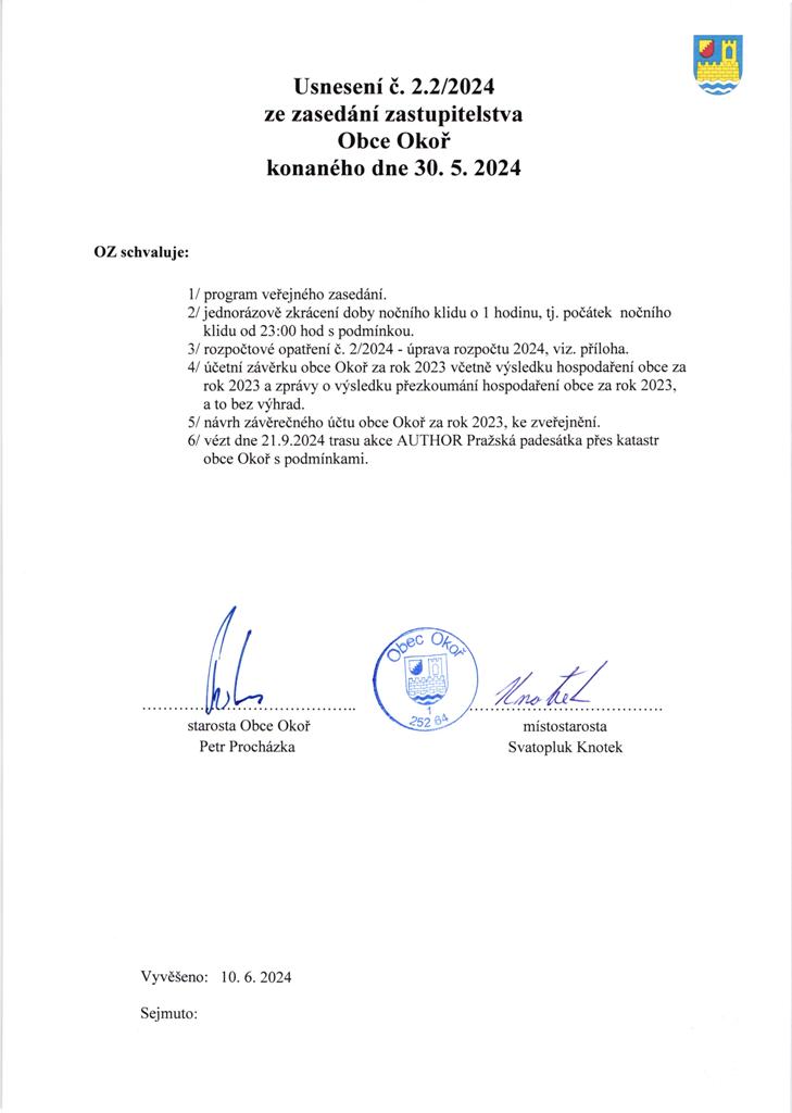 Usnesen OZ .2.2/2024
