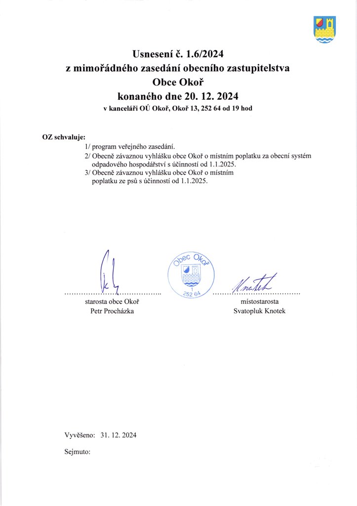 Usnesen MZOZ . 1.6/2024
