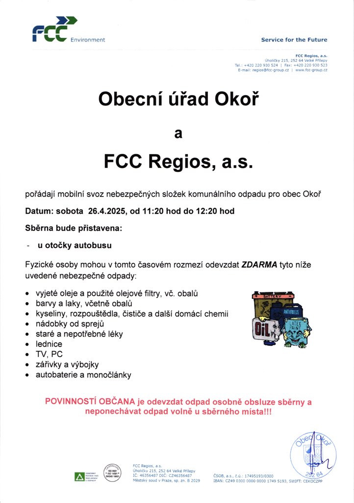 Nebezpen odpad - jaro 2025
