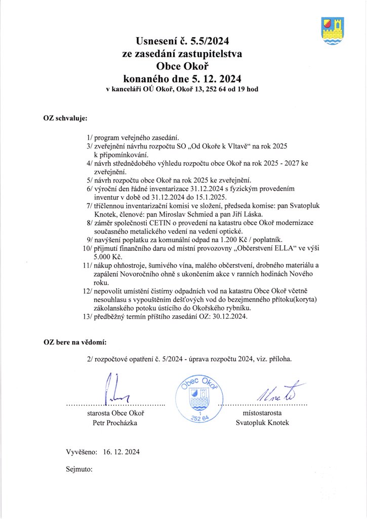 Usnesen OZ .5.5/2024