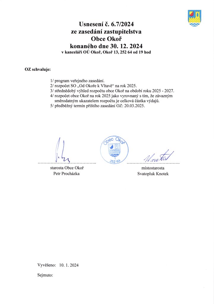 Usnesen OZ .6.7/2024