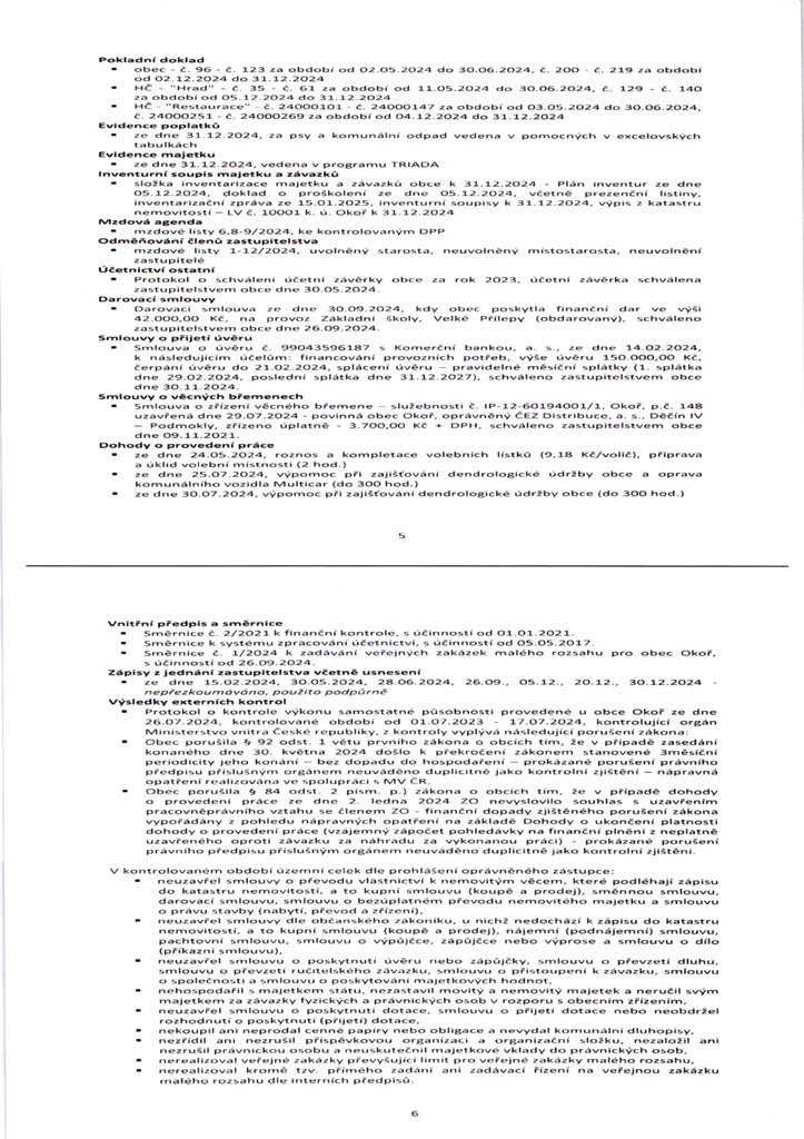 Zprva o vsledku pezkoumn hospodaen obce 2024 - 3/5