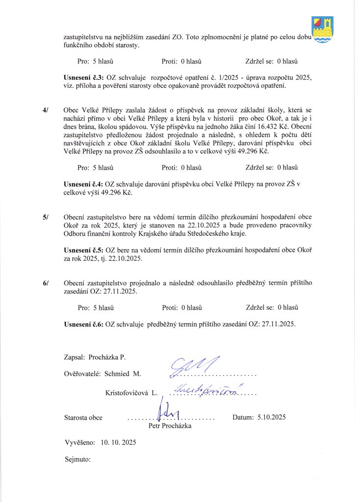 Zpis OZ .4.4/2025 - 2/2